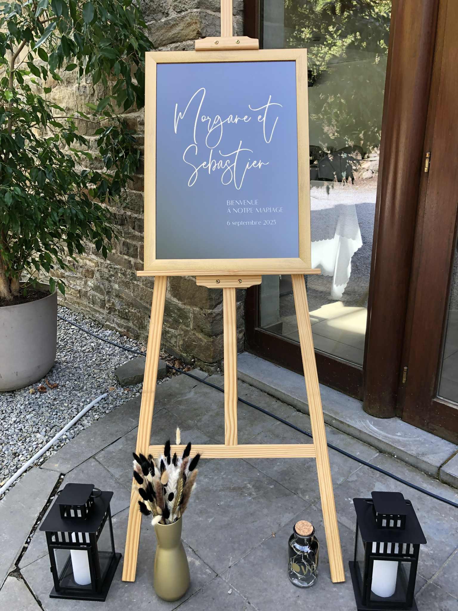Chevalet de bienvenue pour un mariage